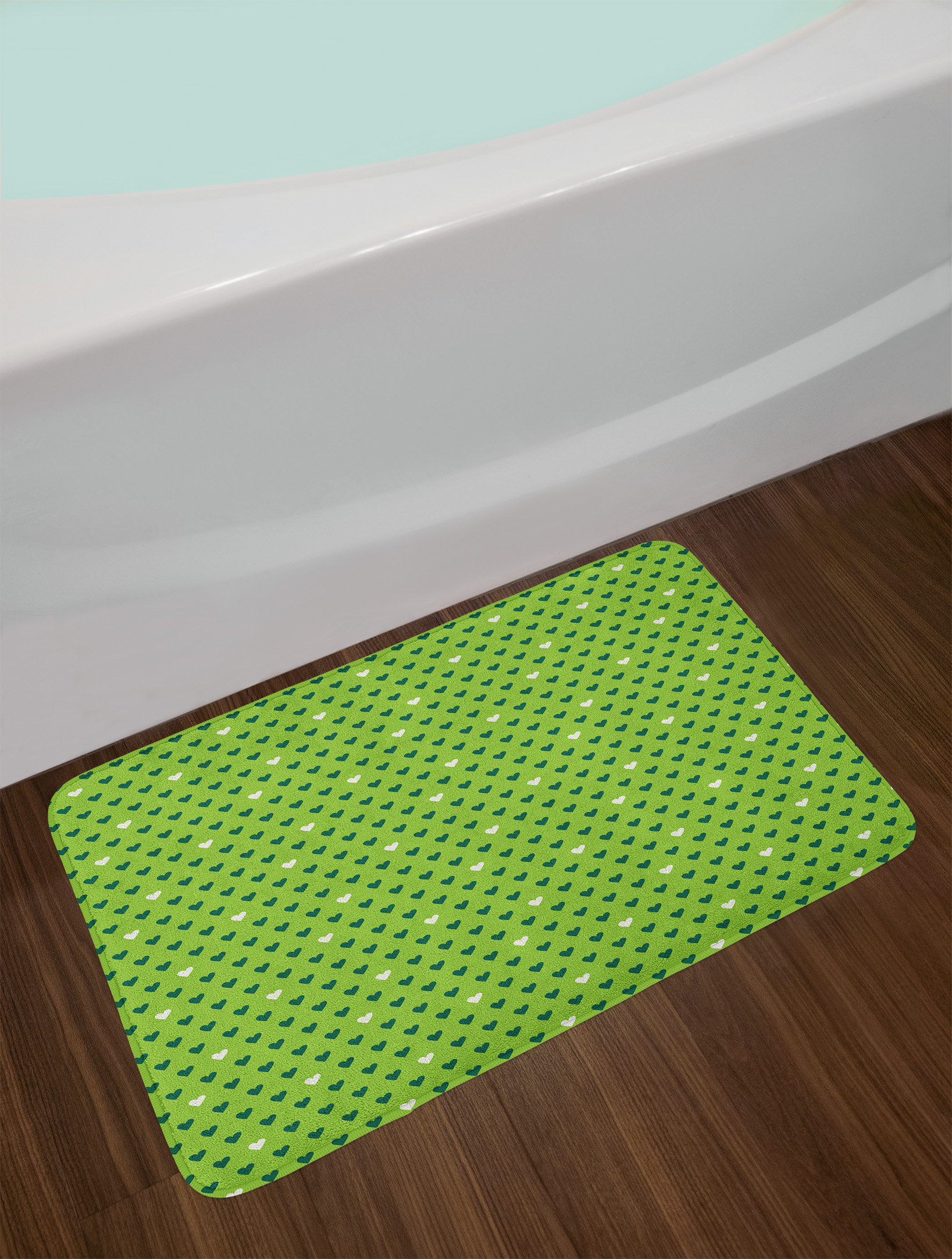 East Urban Home Cute Green Bath Rug Wayfair