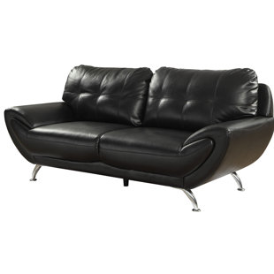 Leatherette Sofa Wayfair Shameka Contemporary Leatherette Sofa