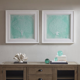 C Reef Wall Decor Wayfair 2 Piece Embroidered C Wall Décor Set