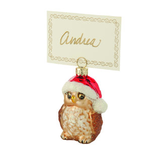 Holiday Place Card Holders Wayfair Owl Ornament Place Card Holder Set Of 4