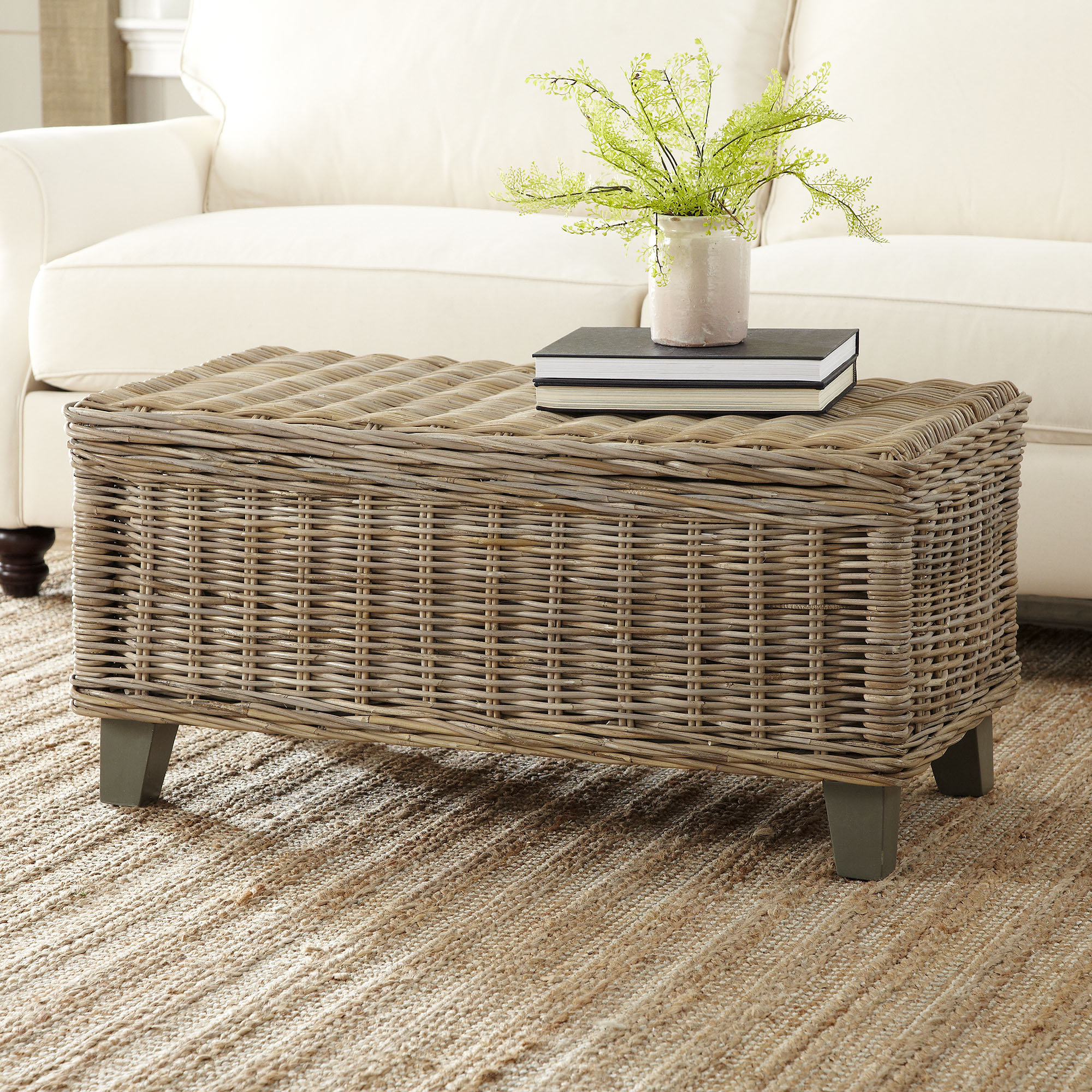 North Bay Rattan Coffee Table Reviews Birch Lane