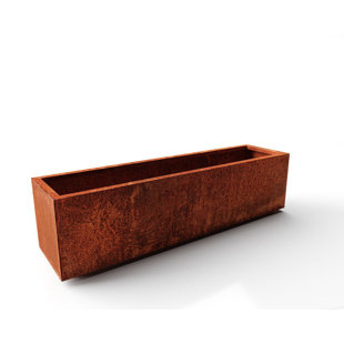 Modern Outdoor Planters Allmodern Metallic Series Corten Steel Planter Box