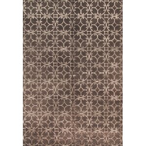 Modern Hand-Knotted Brown Area Rug