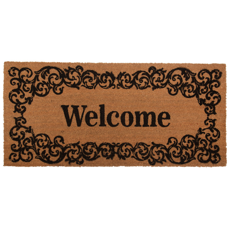 Nicole Miller Patio Fremont Welcome Scroll Door Mat Wayfair Patio Fremont Welcome Scroll