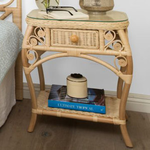 Patton Rattan Side Table by Mistana