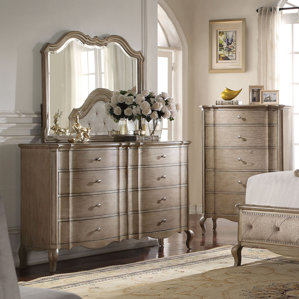 Anatolio 8 Drawer Double Dresser with Mirror by One Allium Way