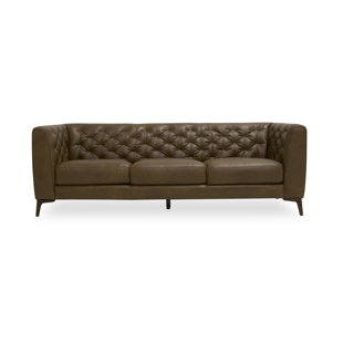 Chesterfield Sleeper Sofas You Ll Love Wayfair Essie Chesterfield Leather Sofa