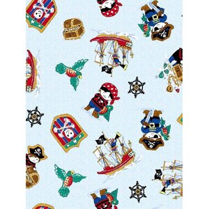 Pirates Travel Fitted Crib Sheet