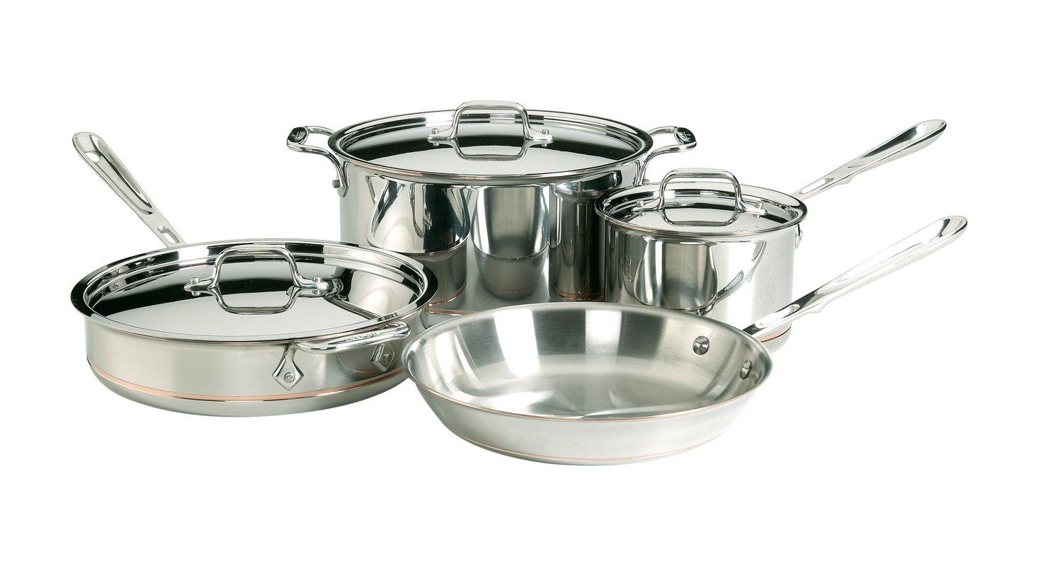 All-Clad Copper Core 7 Piece Cookware Set & Reviews | Wayfair