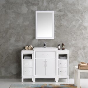 Cambridge 48″ Single Traditional Bathroom Vanity Set with Mirror