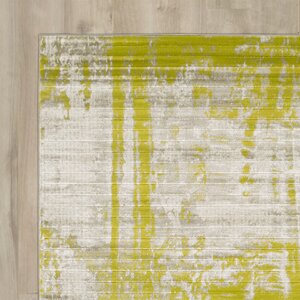 San Antonio Light Gray/Lime Area Rug