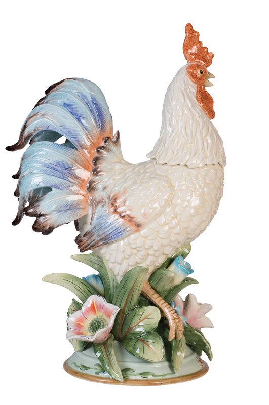 fitz and floyd global market rooster figurine