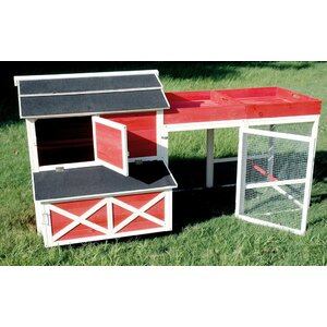 Barn Chicken Coop with Roof Top Planter