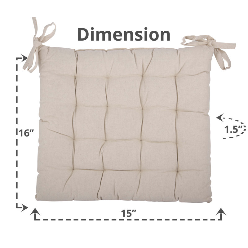 Ergonomic Pillows For Rocking Cottone 100 Cotton Chair Pads W Ties 40 X 16 Bench Cushion Off White Kitchen Chairs More Camping White Dining Extra Comfortable Soft Seat Cushions Patio Svcst Org