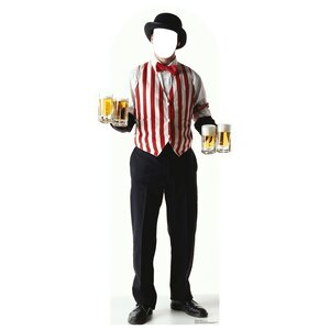 Carnival Bartender Cardboard Cutout Stand-In