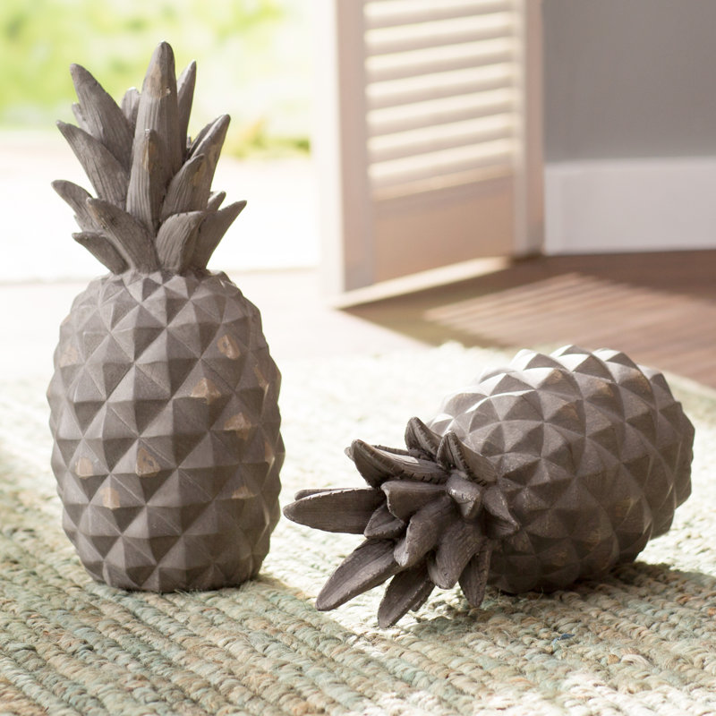 Beachcrest Home Sharyn Aged Gray Pineapple Sculpture & Reviews | Wayfair