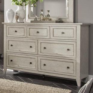 Weathered Gray Baby Dresser Wayfair Stoughton 7 Drawer Dresser In Weathered White