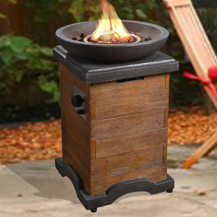 Peaktop Outdoor Wood Trim Propane Gas Fire Column Wayfair Ca Outdoor Wood Trim Propane Gas Fire Column