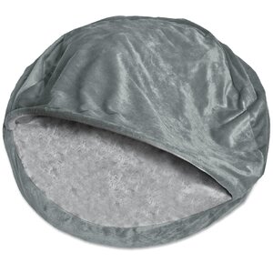 Microvelvet Snuggly Dog Cave Bed Hooded