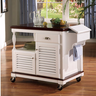 Kitchen Island On Casters Wayfair Winstead Sophisticated Kitchen Island With Casters