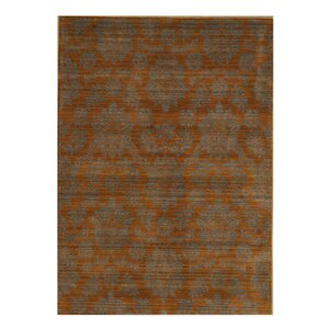 Jhumri Hand-woven Brown/Blue Area Rug
