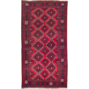 One-of-a-Kind Finest Baluch Wool Hand-Knotted Dark Copper Area Rug