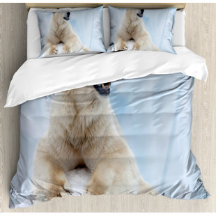 Rugged Bear Bedding Wayfair Portrait Of Large Polar Bear On Ice Claws Antarctica North Outdoors Duvet Set