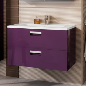 Devo 82 cm Wandmontierter Waschtisch Vigo