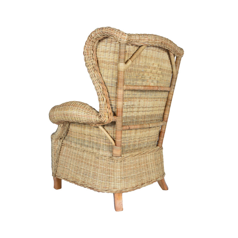 Bayou Breeze Averi Indoor/Outdoor Rattan Rolled Wingback Arm Chair ... Bayou Breeze Averi Indoor/Outdoor Rattan Rolled Wingback Arm Chair ...