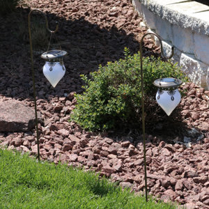 Traditional Solar Outdoor Hanging Lantern (Set of 2)