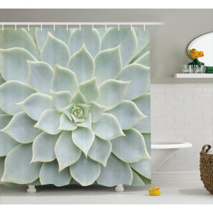 Greenock Cactus Plant Flower Zoomed Photo Image Desert Mexican Hot Natural Plant Artwork Shower Curtain