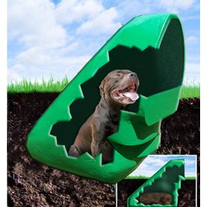 Liddle Dogeden Open Yard Series Dog House with Tie-Out