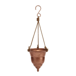 Copper Hanging Basket Planters You Ll Love Wayfair Hutto Iron Hanging Planter