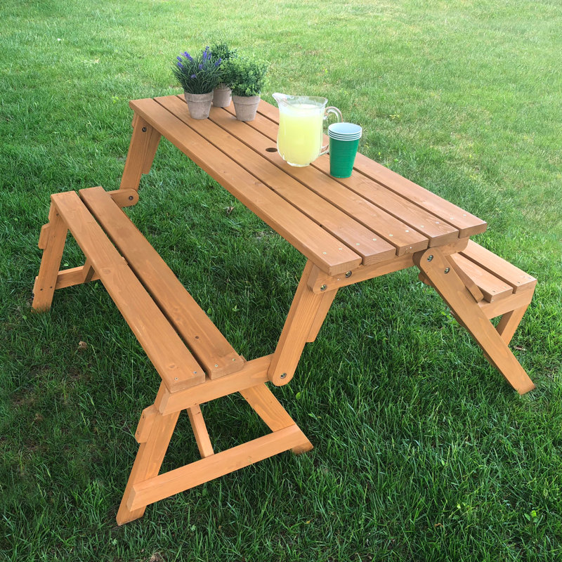 Freeport Park Broseley Solid Wood Picnic Table Wayfair