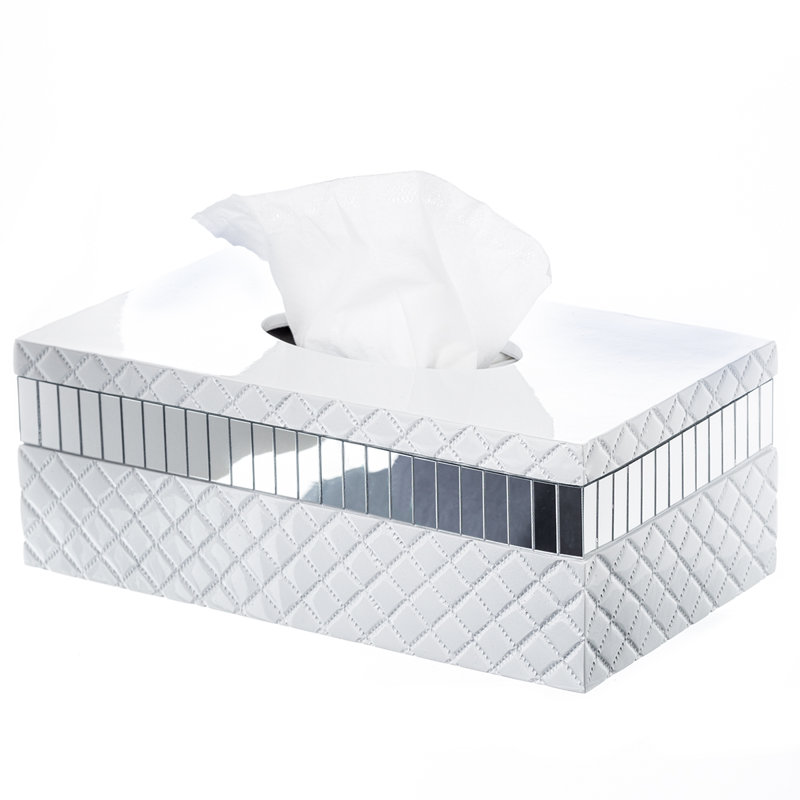 Creative Scents Quilted Mirror Rectangular Tissue Box Cover Wayfair Creative Scentsquilted Mirror Rectangular Tissue Box Cover