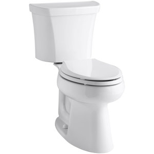 Highline Comfort Height 2-Piece Elongated Dual-Flush Toilet with Class Five Flush Technology and Right-Hand Trip Lever