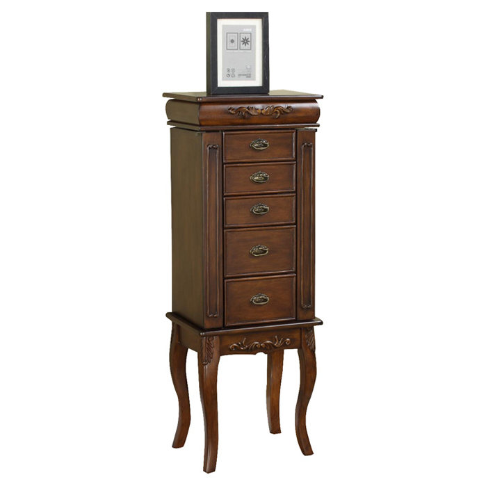 Wildon Home Moser Jewelry Armoire With Mirror Reviews Wayfair Moser Jewelry Armoire With Mirror