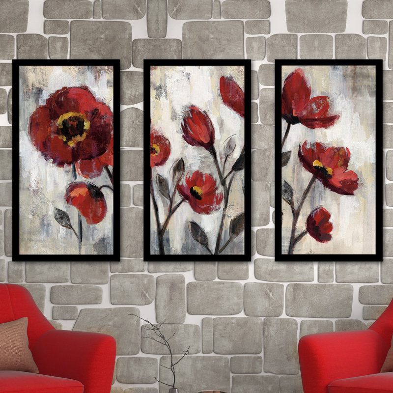 Red Barrel Studio Floral Simplicity Framed Acrylic Painting