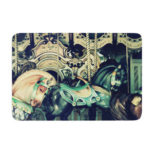 Robin Dickinson Carousel Horse Memory Foam Bath Rug