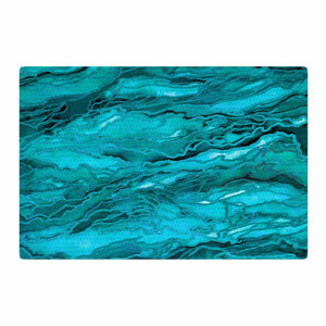 Ebi Emporium Marble Idea! Aqua/Blue Area Rug