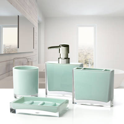 Immanuel Iced 4 Piece Bathroom Accessory Set Reviews Wayfair Iced 4 Piece Bathroom Accessory Set