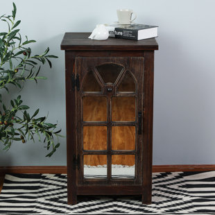 Small Wood Cabinet With Doors Wayfair Manuel Mirror Small Console 1 Door Accent Cabinet