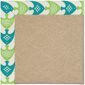 Zoe Machine Tufted Angel Fish Green/Brown Indoor/Outdoor Area Rug