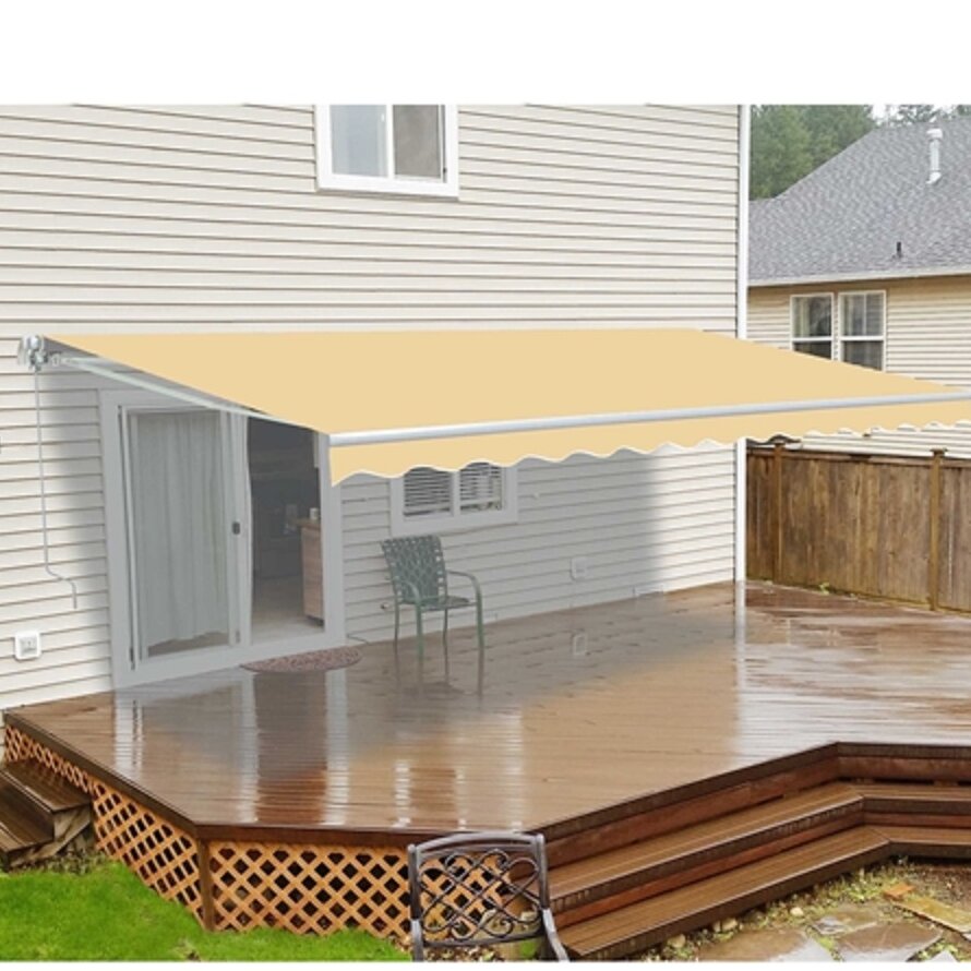 ALEKO 16 Ft W X 10 Ft D Retractable Motorized Patio Awning