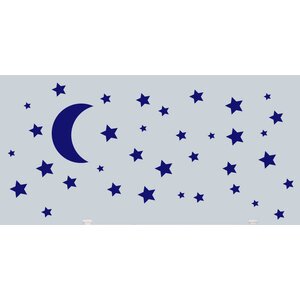 Moon and Stars Wall Decal