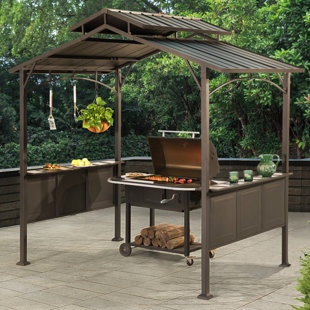 Grill Canopies Gazebos You Ll Love Wayfair Kent 8 Ft W X 5 D Steel Grill Gazebo