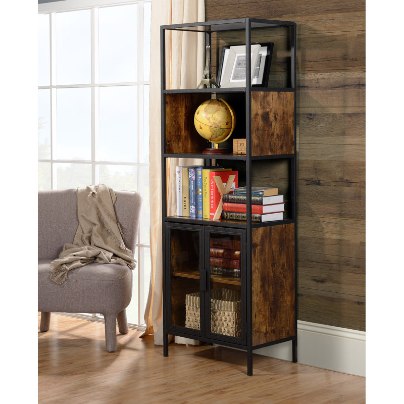 Ivy Bronx Nena Metal and Wood Display Stand with Glass ... (800 x 800 Pixel)