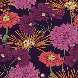 Lavender Flowers Removable 5' x 20