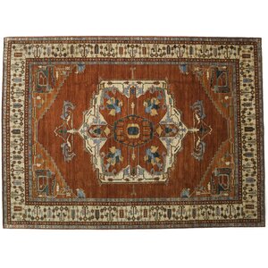 One-of-a-Kind Ziegler Hand-Knotted Brown Area Rug