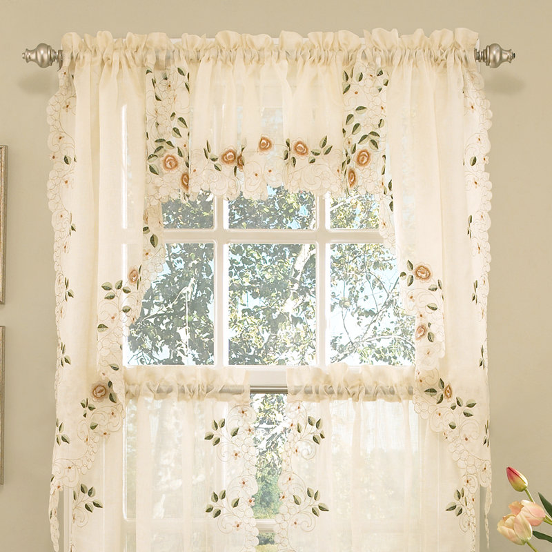 Sweet Home Collection Old World Style Floral Embroidered